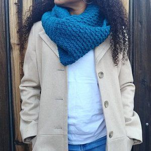 Chunky Infinity Scarf, Teal Scarves, Infinity